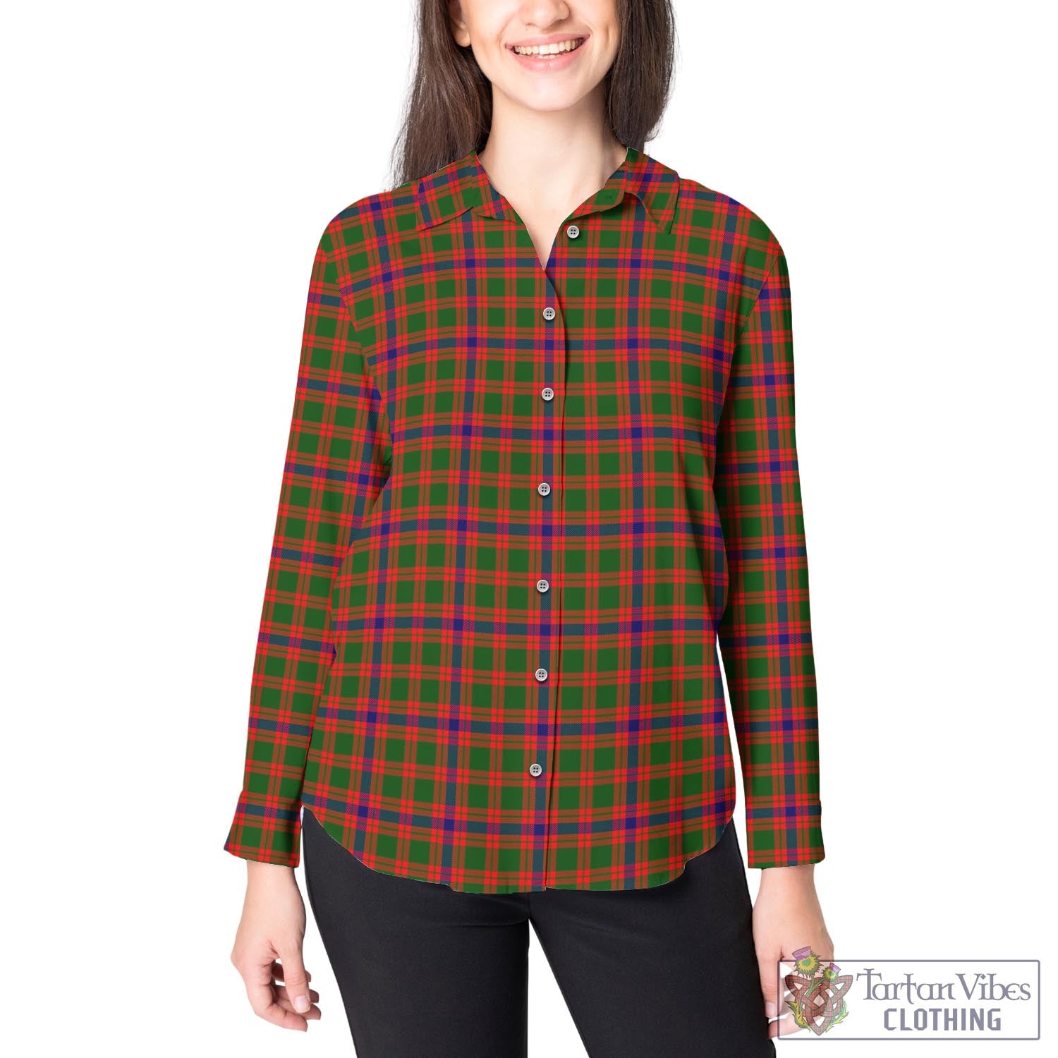 Skene Modern Tartan Womens Casual Shirt