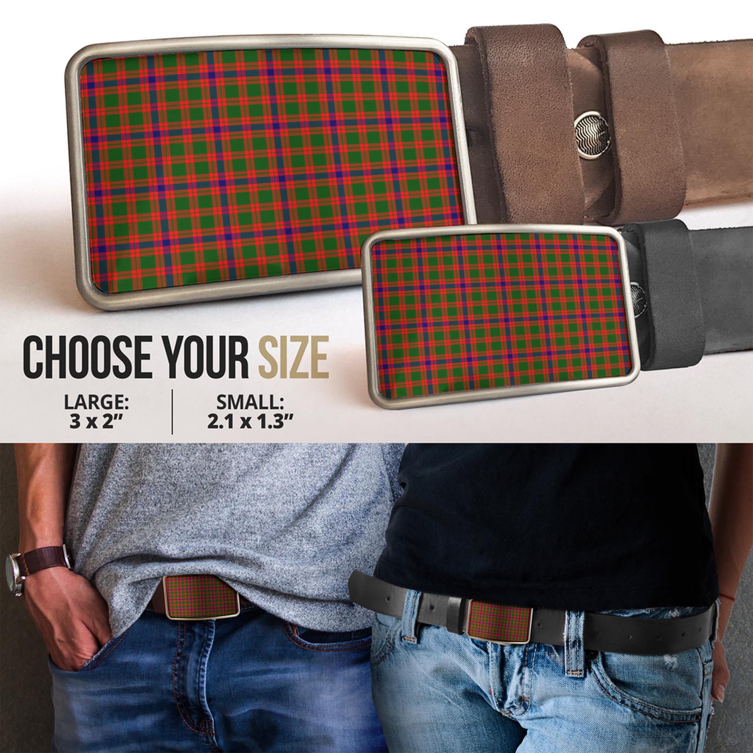 Skene Modern Tartan Belt Buckles - Tartanvibesclothing Shop