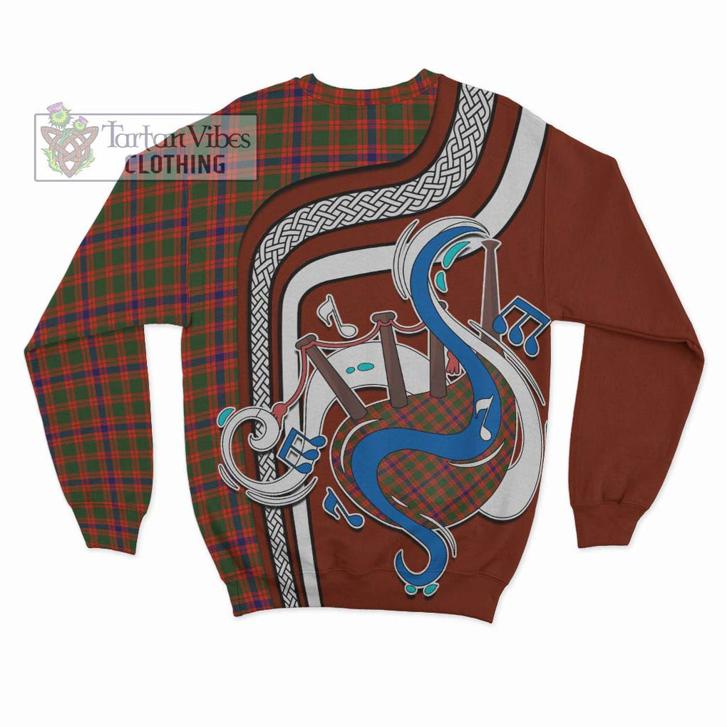 Tartan Vibes Clothing Skene Modern Tartan Sweatshirt with Epic Bagpipe Style