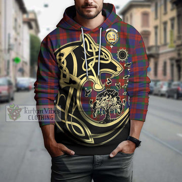 Skene of Cromar Tartan Hoodie with Family Crest Celtic Wolf Style