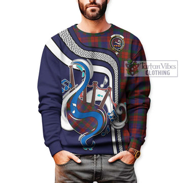 Skene of Cromar Tartan Sweatshirt with Epic Bagpipe Style