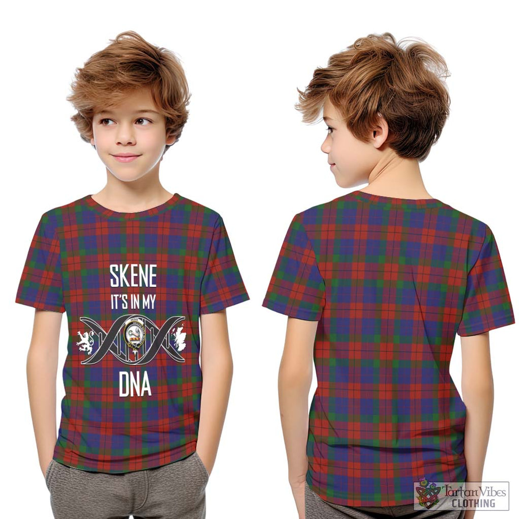 Skene of Cromar Tartan Kid T-Shirt with Family Crest DNA In Me Style Youth XL Size14 - Tartanvibesclothing Shop