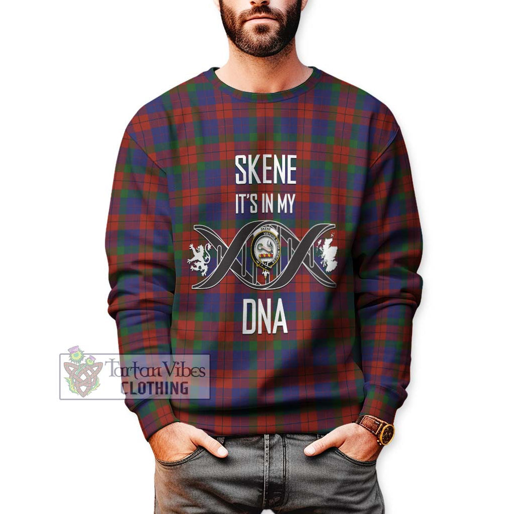 Skene of Cromar Tartan Sweatshirt with Family Crest DNA In Me Style Unisex - Tartanvibesclothing Shop