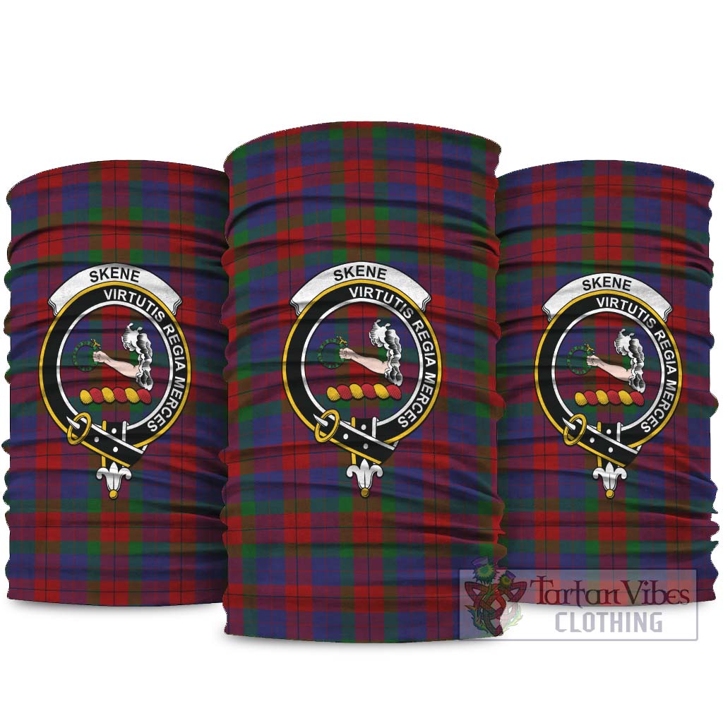 Skene of Cromar Tartan Neck Gaiters, Tartan Bandanas, Tartan Head Band with Family Crest