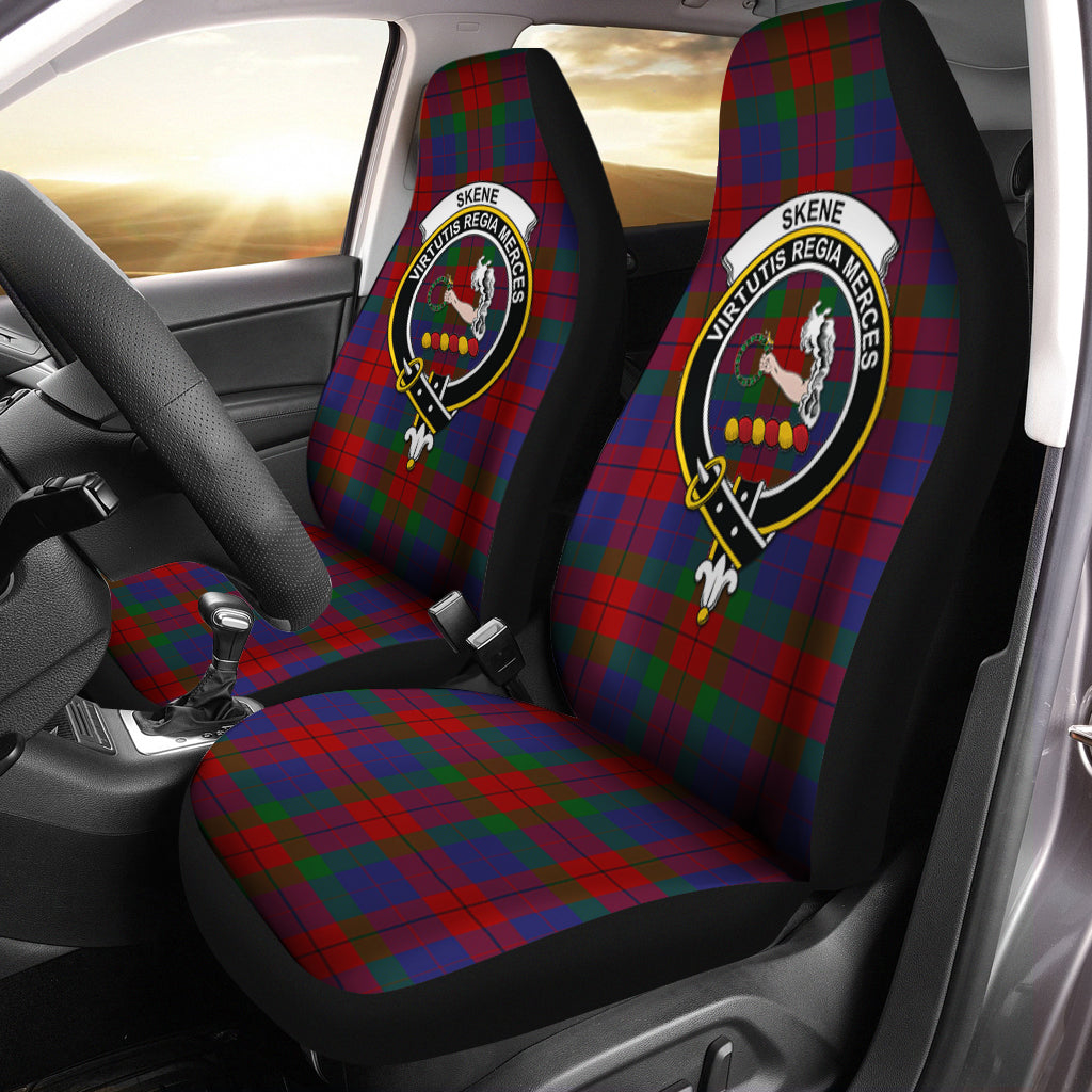 Skene of Cromar Tartan Car Seat Cover with Family Crest One Size - Tartanvibesclothing