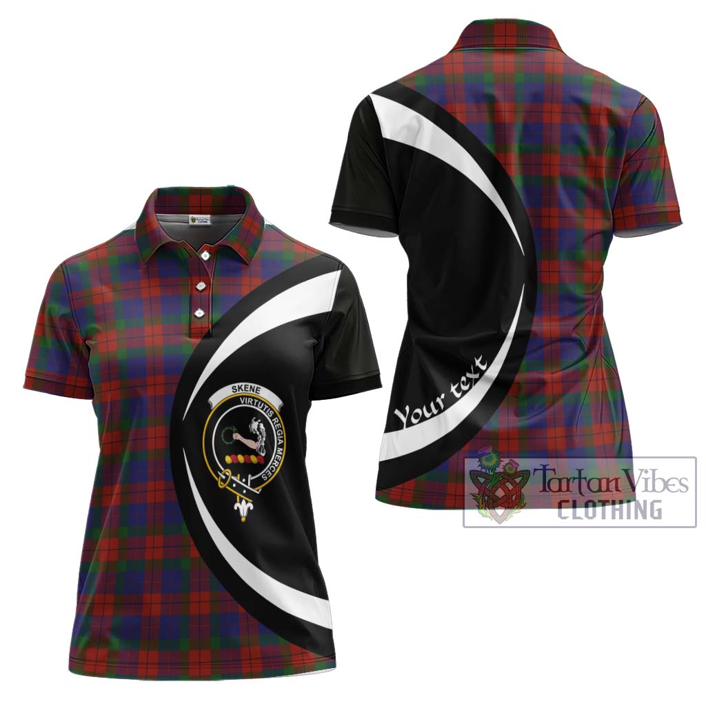 Skene of Cromar Tartan Women's Polo Shirt with Family Crest Circle Style Women - Tartan Vibes Clothing