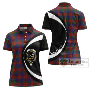 Skene of Cromar Tartan Women's Polo Shirt with Family Crest Circle Style