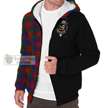 Skene of Cromar Tartan Sherpa Hoodie with Family Crest and Half Of Me Style