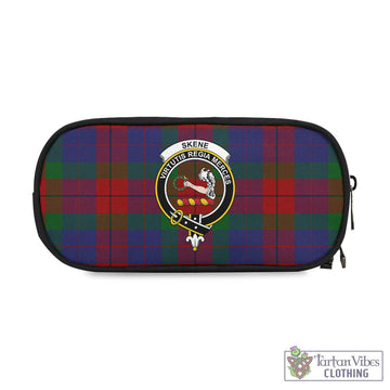 Skene of Cromar Tartan Pen and Pencil Case with Family Crest