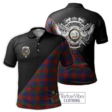 Skene of Cromar Tartan Polo Shirt with Family Crest and Military Logo Style