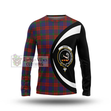 Skene of Cromar Tartan Long Sleeve T-Shirt with Family Crest Circle Style