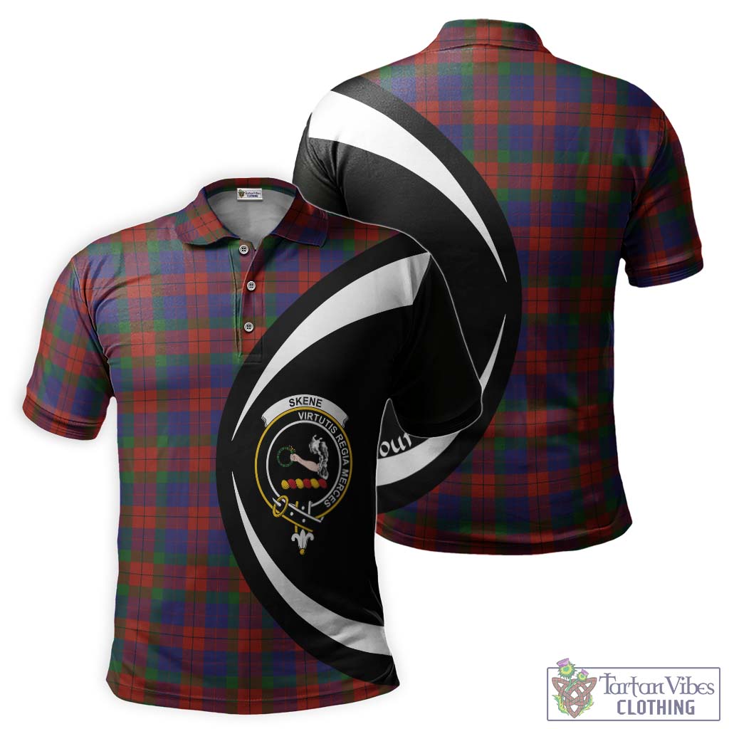 Skene of Cromar Tartan Men's Polo Shirt with Family Crest Circle Style Kid - Tartan Vibes Clothing