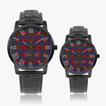 Skene of Cromar Tartan Personalized Your Text Leather Trap Quartz Watch