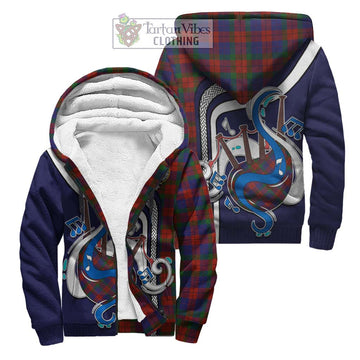 Skene of Cromar Tartan Sherpa Hoodie with Epic Bagpipe Style