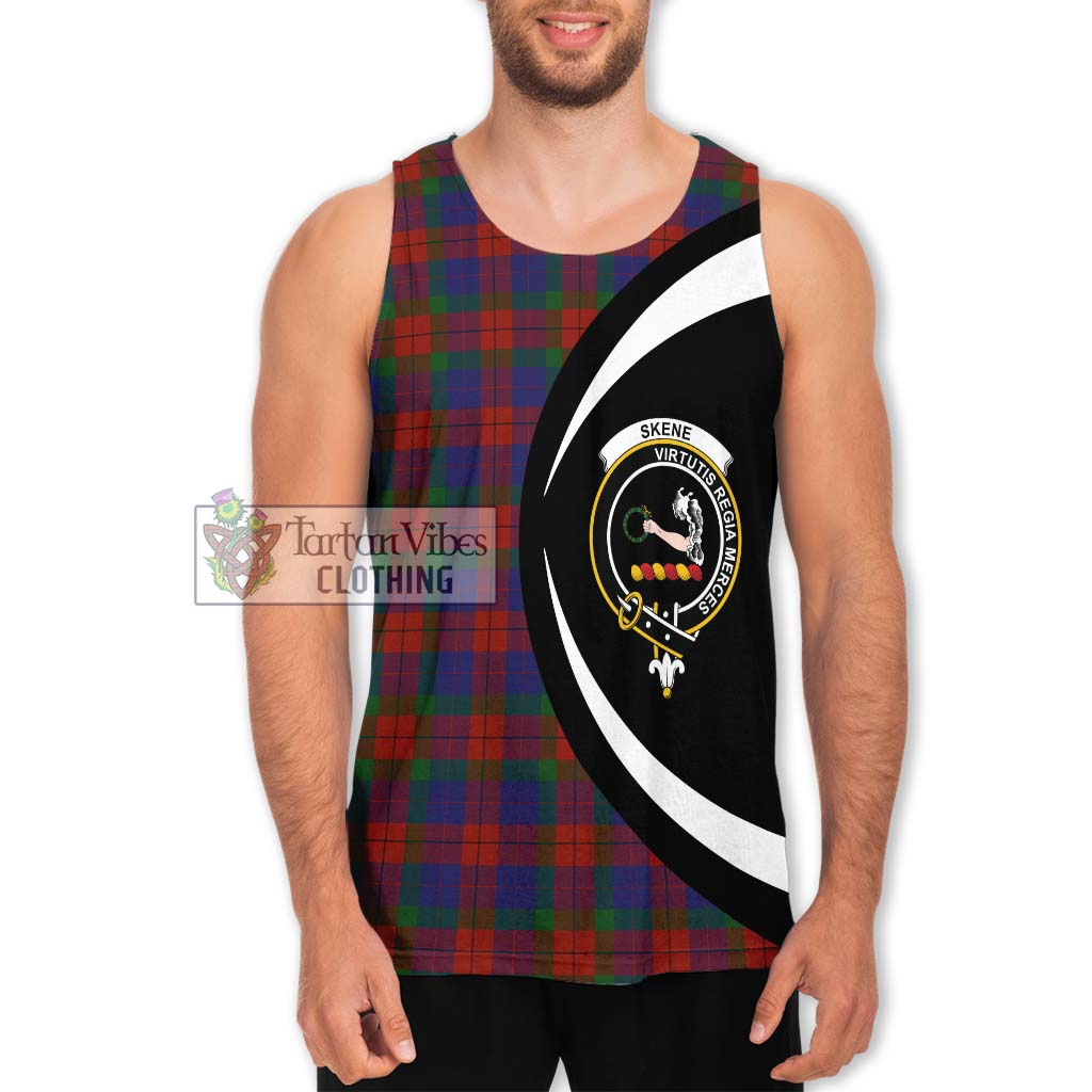 Skene of Cromar Tartan Men's Tank Top with Family Crest Circle Style Men - Tartan Vibes Clothing