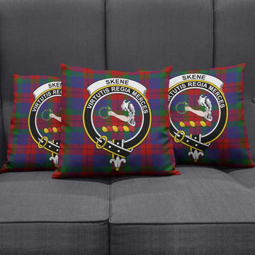 Skene of Cromar Tartan Pillow Cover with Family Crest