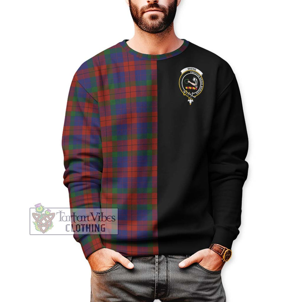 Skene of Cromar Tartan Sweatshirt with Family Crest and Half Of Me Style Unisex - Tartanvibesclothing Shop