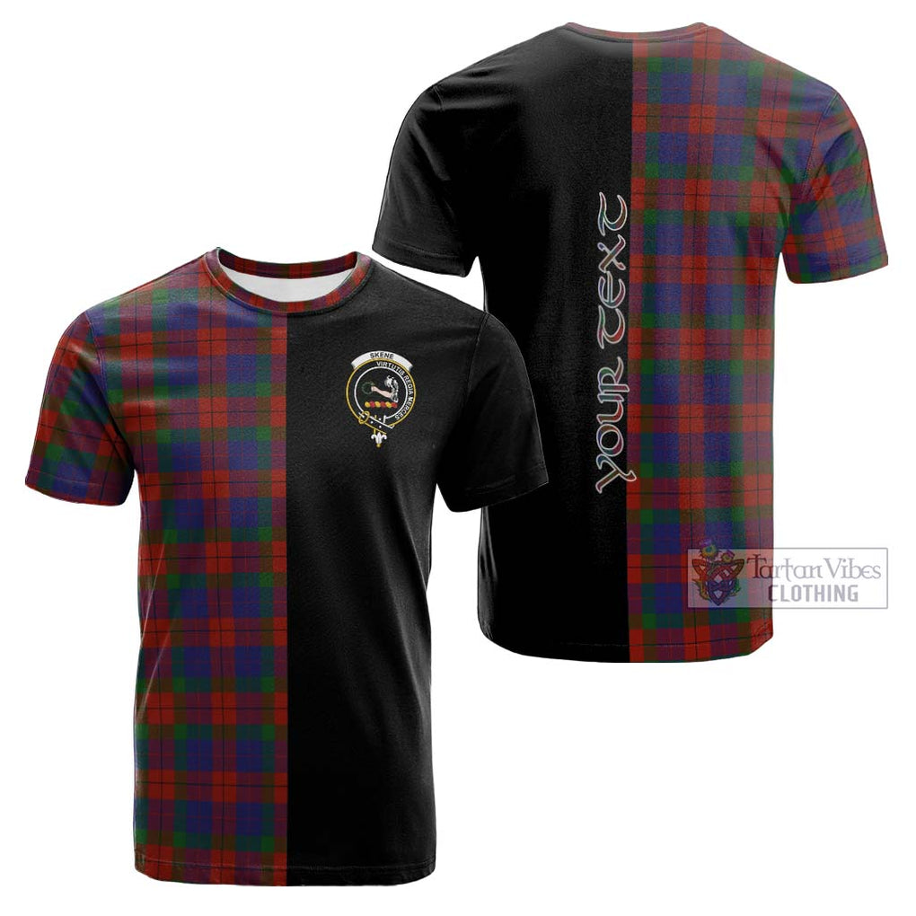 Tartan Vibes Clothing Skene of Cromar Tartan Cotton T-shirt with Family Crest and Half Of Me Style