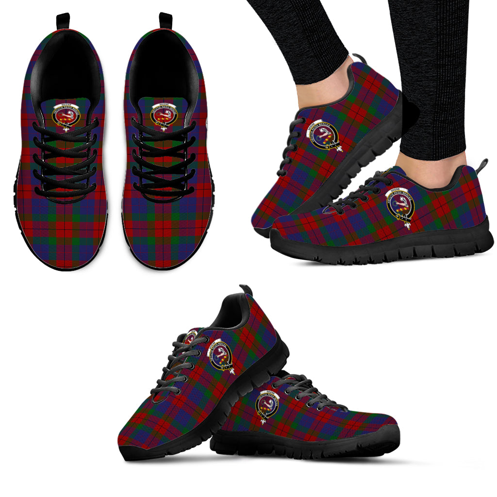 Skene of Cromar Tartan Sneakers with Family Crest - Tartan Vibes Clothing