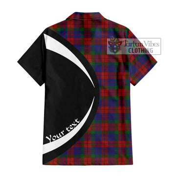 Skene of Cromar Tartan Short Sleeve Button Up with Family Crest Circle Style