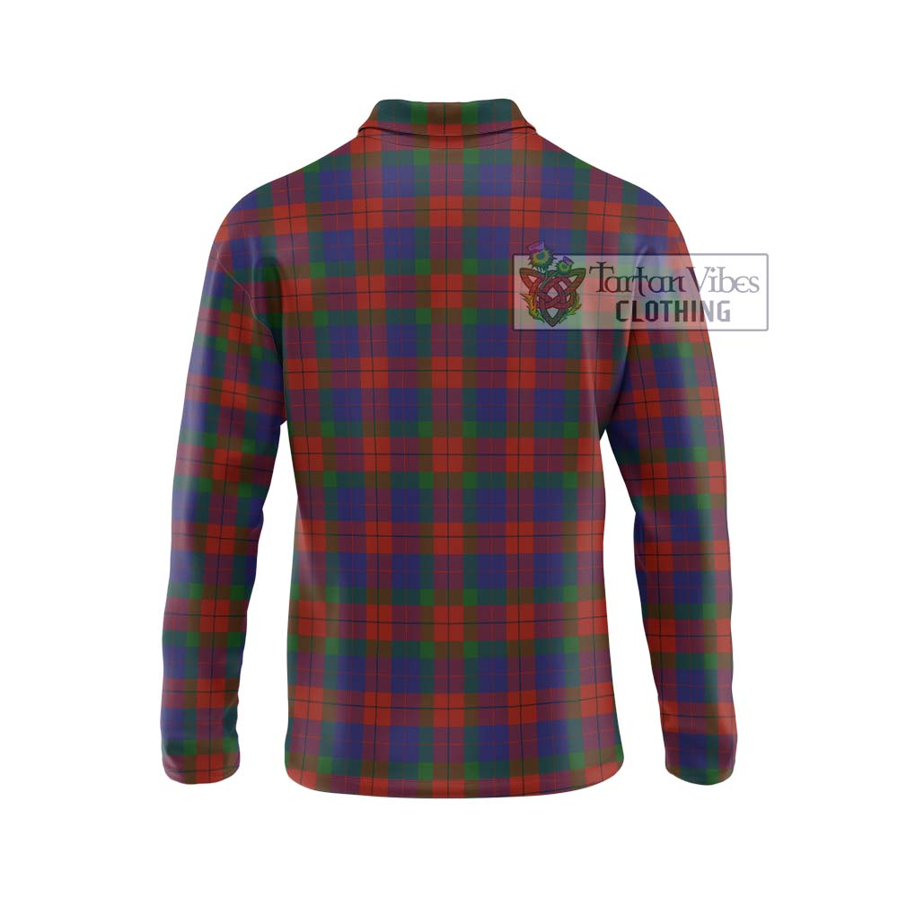 Skene of Cromar Tartan Long Sleeve Polo Shirt with Family Crest DNA In Me Style - Tartanvibesclothing Shop