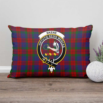 Skene of Cromar Tartan Pillow Cover with Family Crest