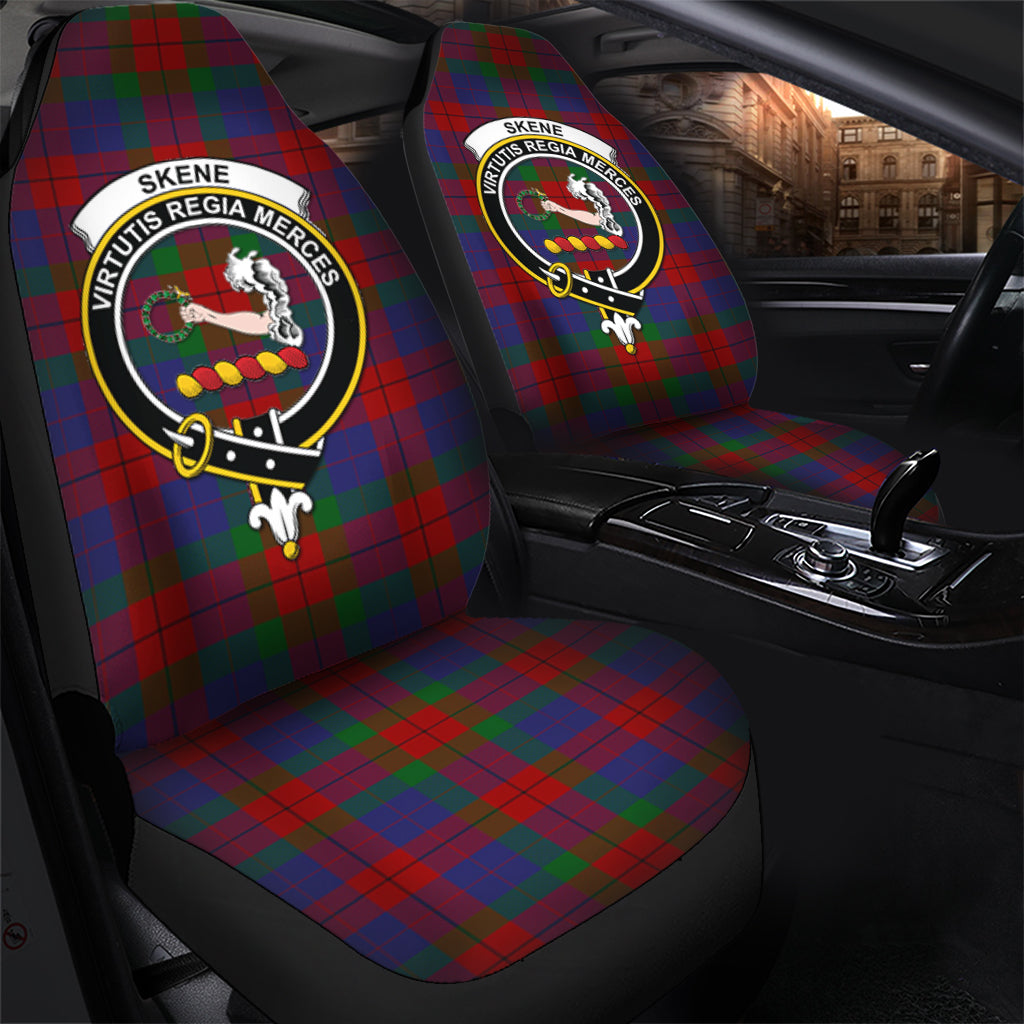 Skene of Cromar Tartan Car Seat Cover with Family Crest - Tartanvibesclothing