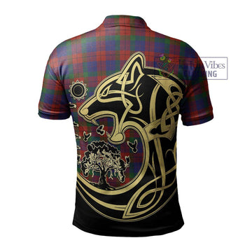 Skene of Cromar Tartan Polo Shirt with Family Crest Celtic Wolf Style