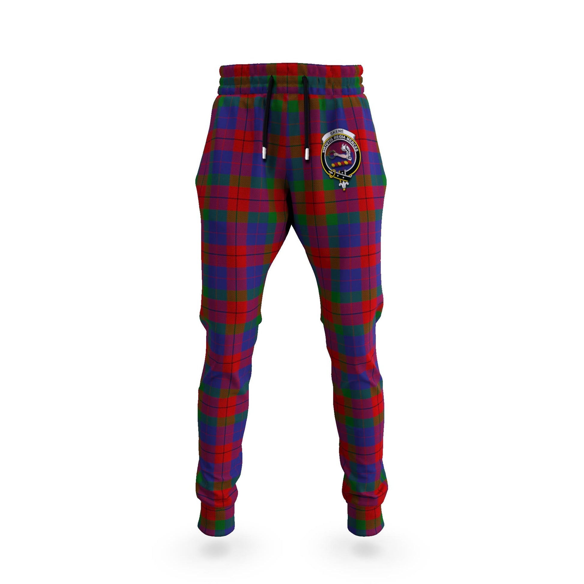 Skene of Cromar Tartan Joggers Pants with Family Crest 5XL - Tartan Vibes Clothing