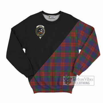 Skene of Cromar Tartan Sweatshirt with Family Crest and Military Logo Style