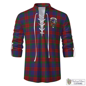 Skene of Cromar Tartan Men's Scottish Traditional Jacobite Ghillie Kilt Shirt with Family Crest