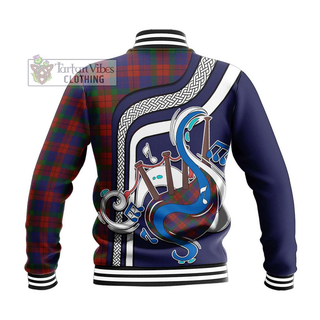 Tartan Vibes Clothing Skene of Cromar Tartan Baseball Jacket with Epic Bagpipe Style