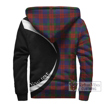 Skene of Cromar Tartan Sherpa Hoodie with Family Crest Circle Style