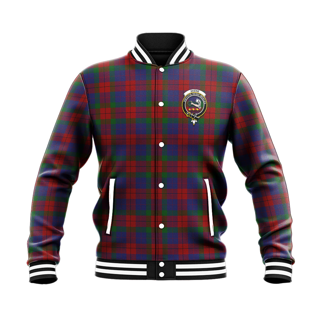 Skene of Cromar Tartan Baseball Jacket with Family Crest - Tartan Vibes Clothing