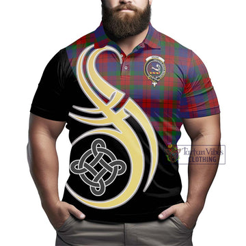 Skene of Cromar Tartan Polo Shirt with Family Crest and Celtic Symbol Style