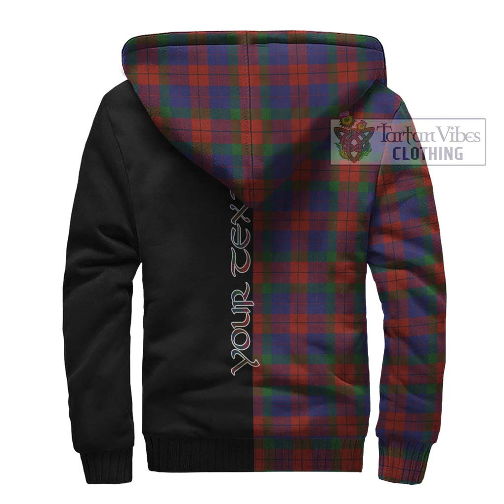 Skene of Cromar Tartan Sherpa Hoodie with Family Crest and Half Of Me Style - Tartanvibesclothing Shop