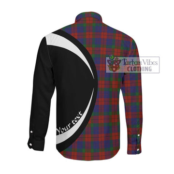 Skene of Cromar Tartan Long Sleeve Button Up with Family Crest Circle Style