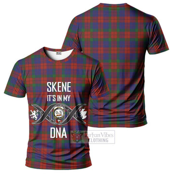 Skene of Cromar Tartan T-Shirt with Family Crest DNA In Me Style