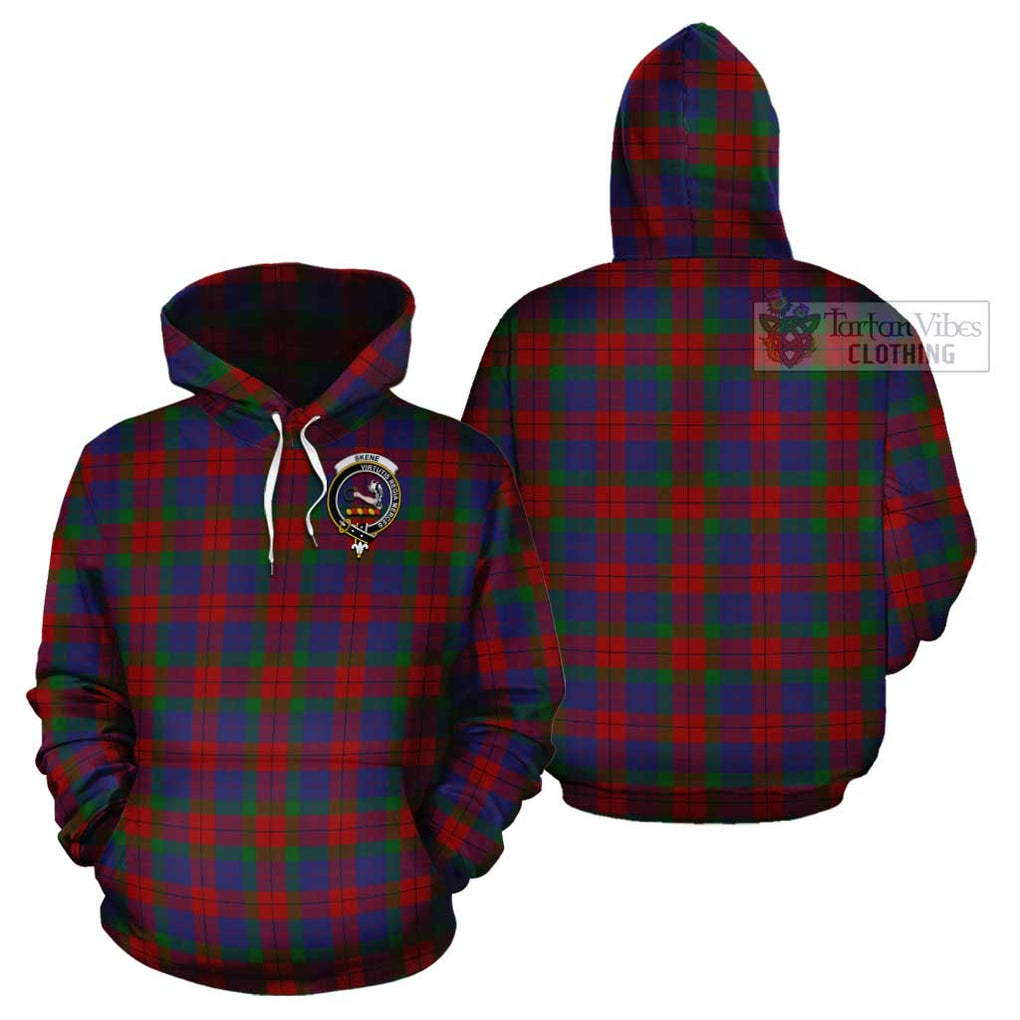 Skene of Cromar Tartan Cotton Hoodie with Family Crest Pullover Hoodie - Tartan Vibes Clothing