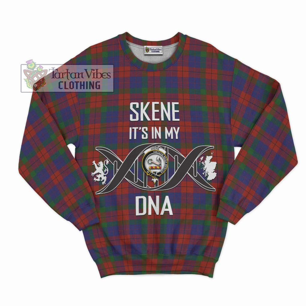 Skene of Cromar Tartan Sweatshirt with Family Crest DNA In Me Style - Tartanvibesclothing Shop