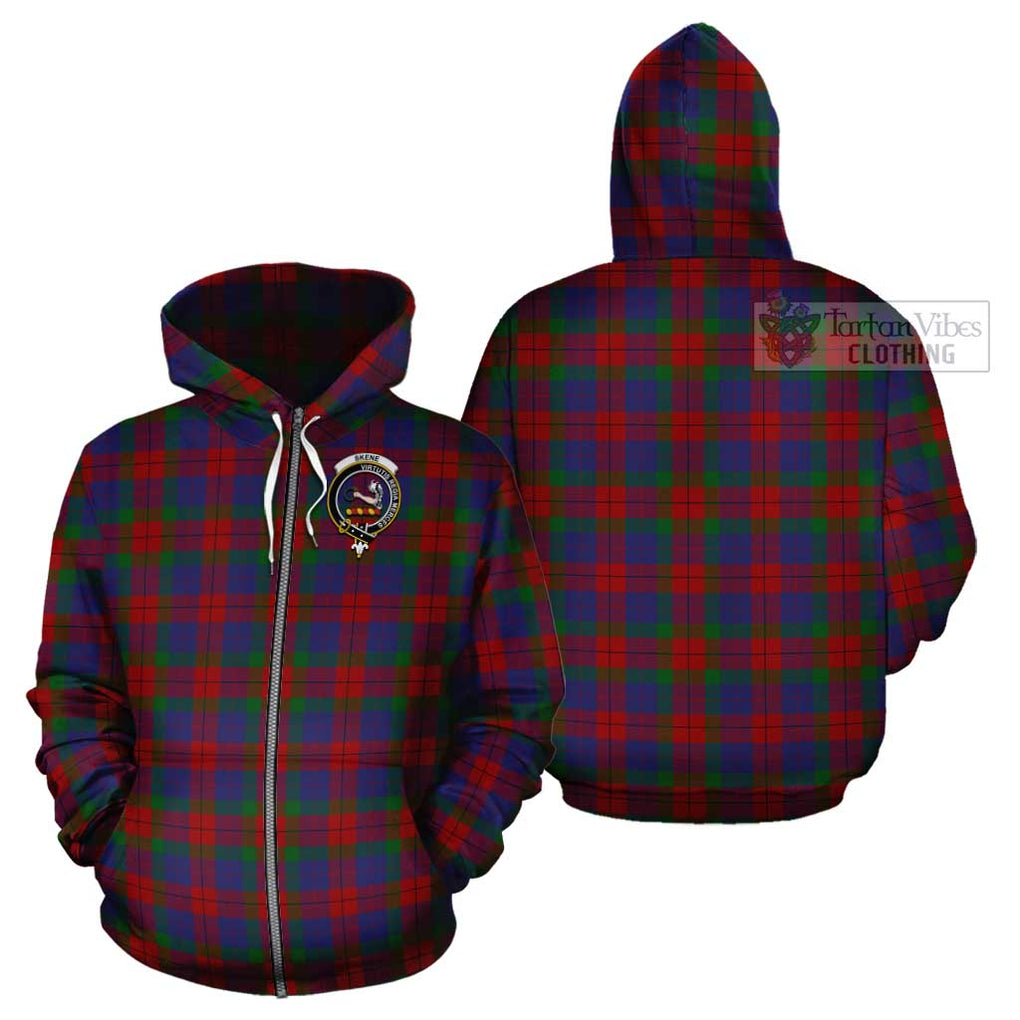 Skene of Cromar Tartan Cotton Hoodie with Family Crest Zip Hoodie - Tartan Vibes Clothing