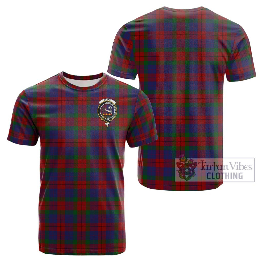 Skene of Cromar Tartan Cotton T-Shirt with Family Crest Kid's Shirt - Tartanvibesclothing Shop