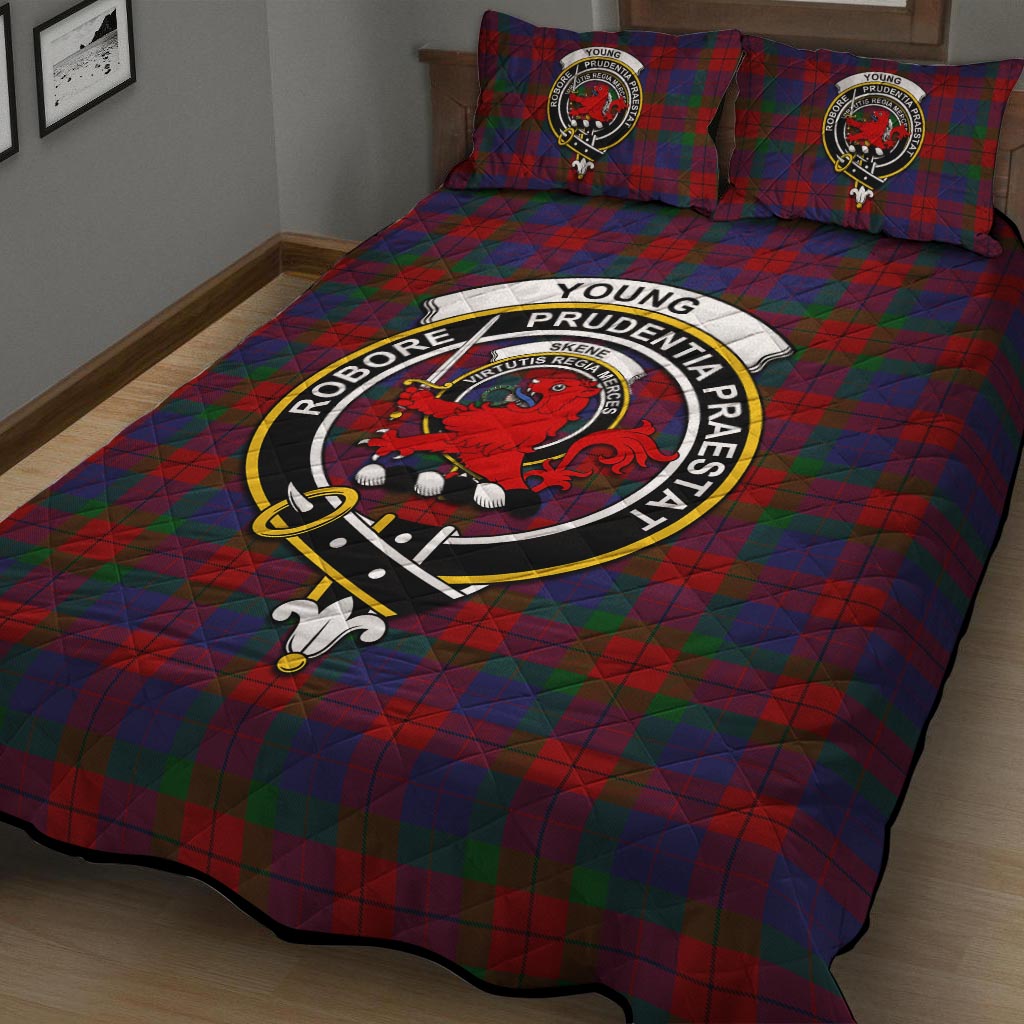 Skene of Cromar Tartan Quilt Bed Set with Family Crest - Tartan Vibes Clothing