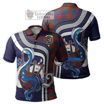 Skene of Cromar Tartan Polo Shirt with Epic Bagpipe Style