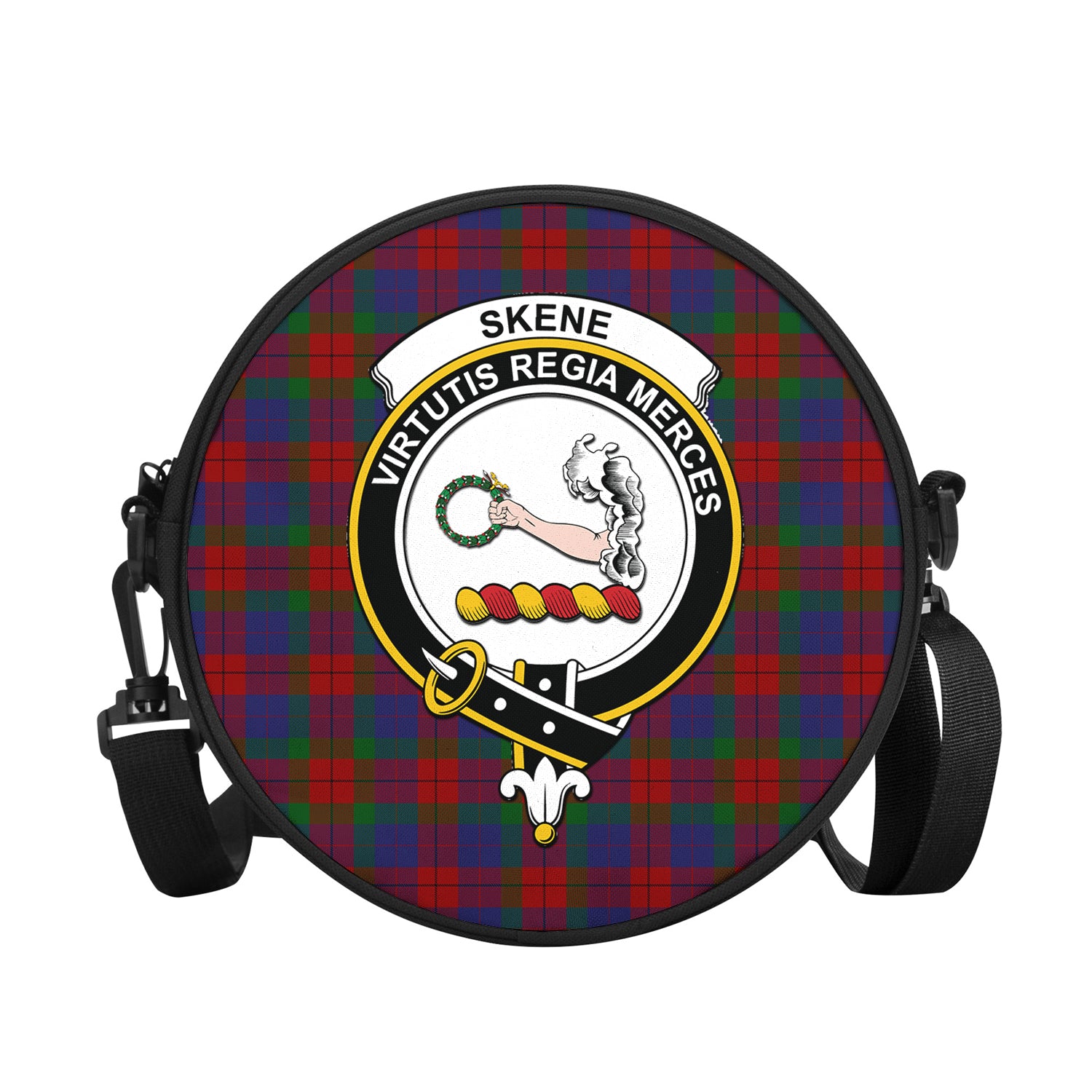 skene-of-cromar-tartan-round-satchel-bags-with-family-crest