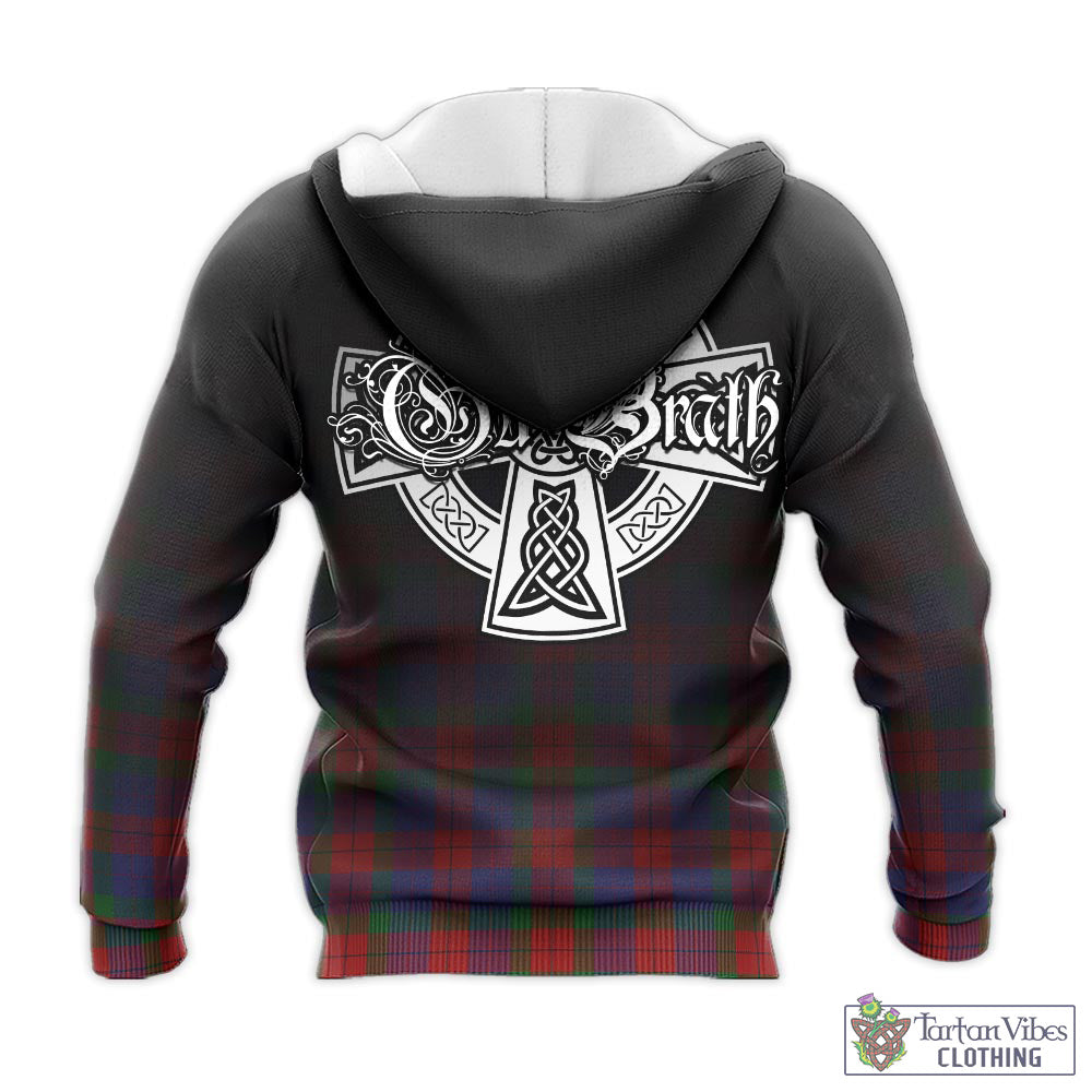 Tartan Vibes Clothing Skene of Cromar Tartan Knitted Hoodie Featuring Alba Gu Brath Family Crest Celtic Inspired