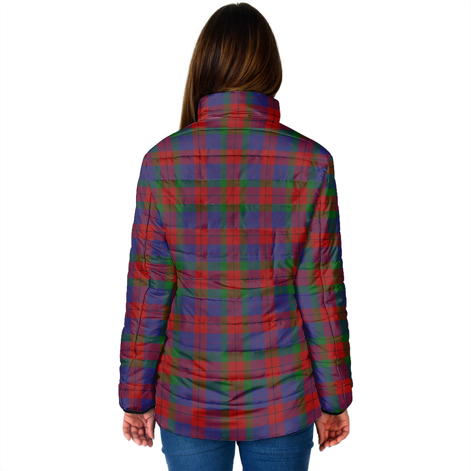 Skene of Cromar Tartan Padded Jacket with Family Crest - Tartan Vibes Clothing