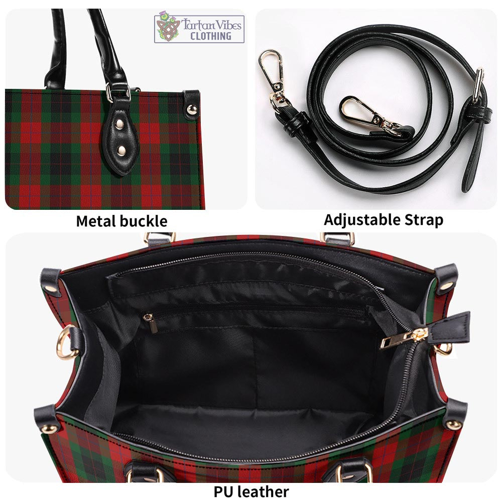 Tartan Vibes Clothing Skene of Cromar Black Tartan Luxury Leather Handbags