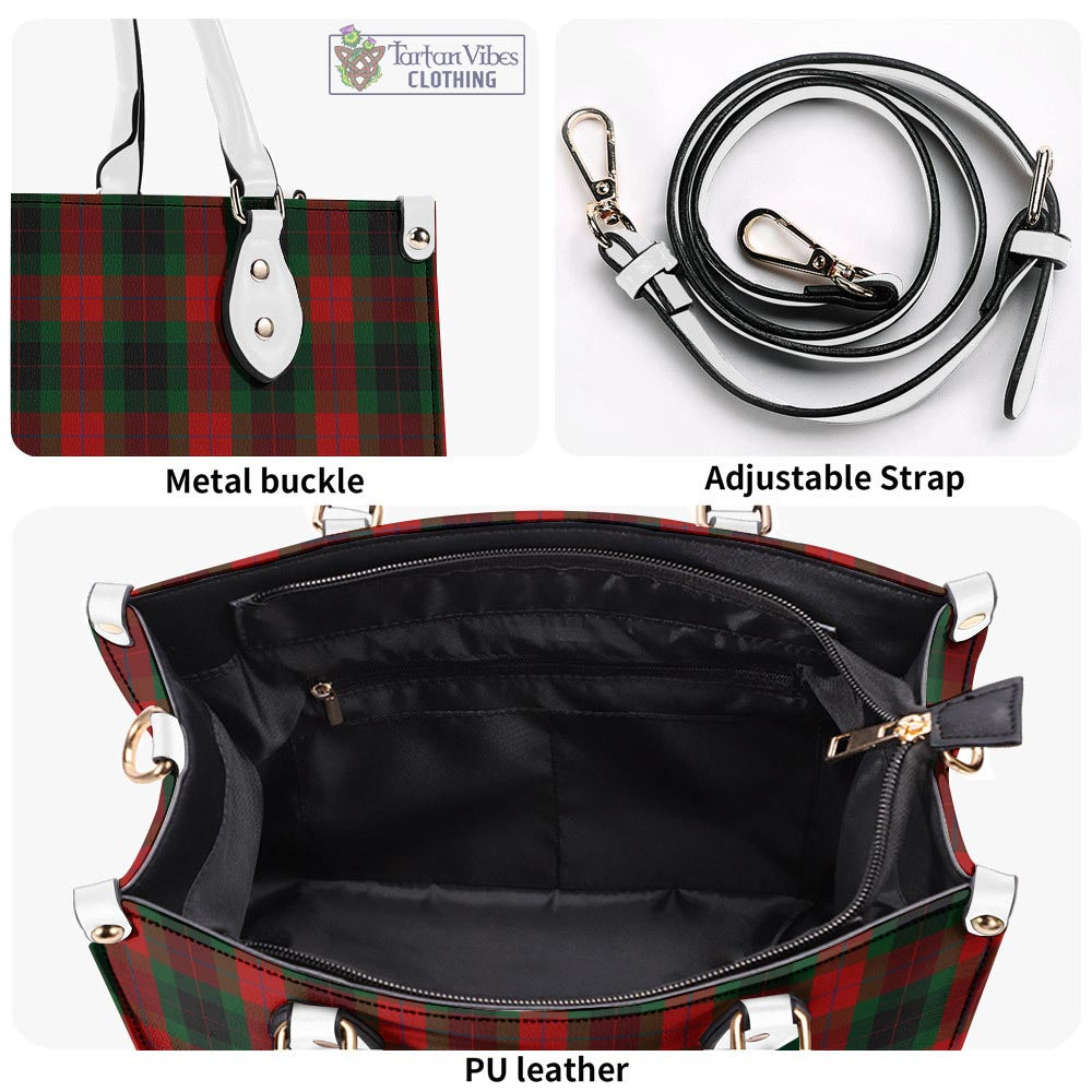 Tartan Vibes Clothing Skene of Cromar Black Tartan Luxury Leather Handbags