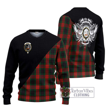 Skene of Cromar Black Tartan Ugly Sweater with Family Crest and Military Logo Style